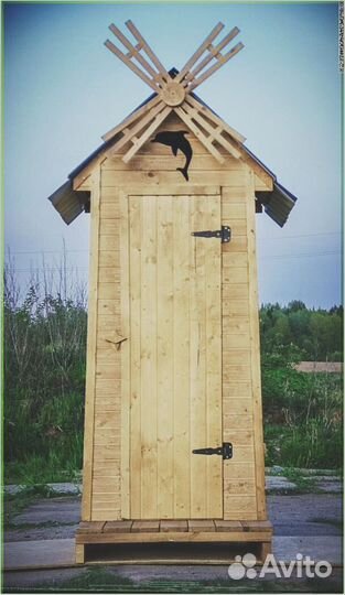 Дачный туалет с декором воз 532