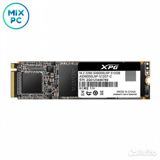 Накопитель SSD M.2 512GB adata XPG SX6000 lite ASX