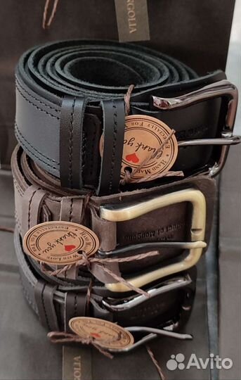 Мужской кожаный ремень