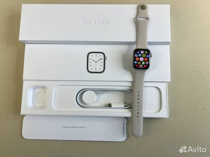 Часы apple watch 7 41 mm starlight