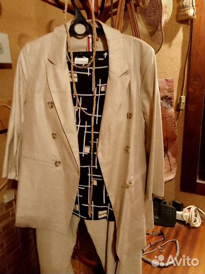 Пиджак светлый женский лен 50%