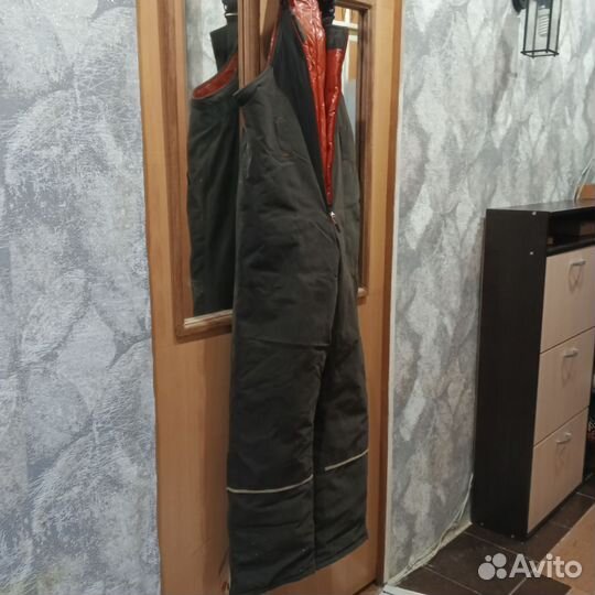 Зимние штаны мужские на лямках