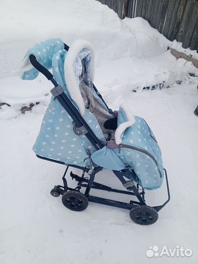 Детские санки коляска ника