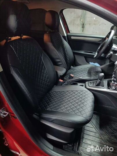 Чехлы из экокожи Ромб на Renault Arkana Аркана