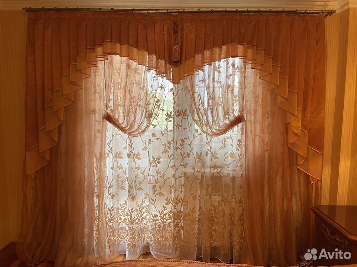 Комплект шторы и покрывало