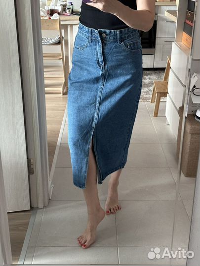 Джинсовая юбка 42р