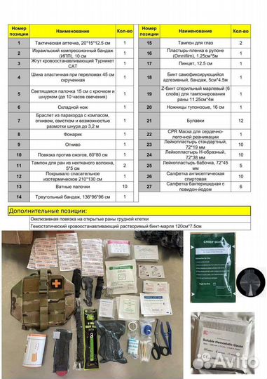 Аптечка тактическая в сборе