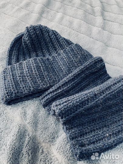 Вязаная шапка мужская