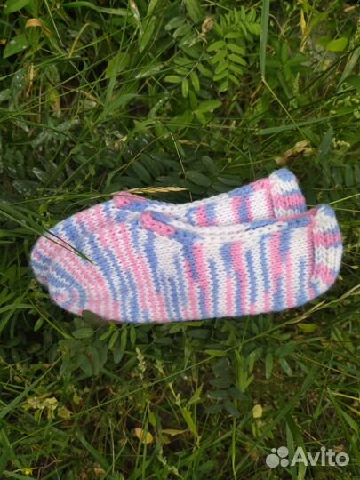 Вязаные следки домашние