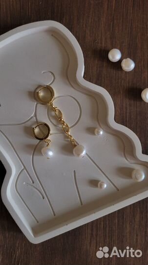 Серьги с натуральными камнями