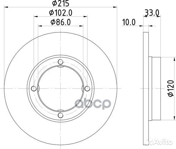 Диск тормозной перед ND9008 nisshinbo