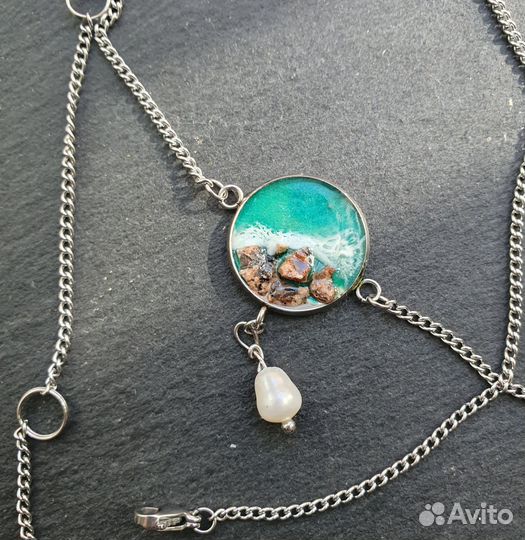 Кулон с Морем. Ручная работа