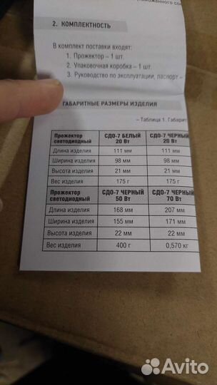 Прожектор светодиодный 50Вт