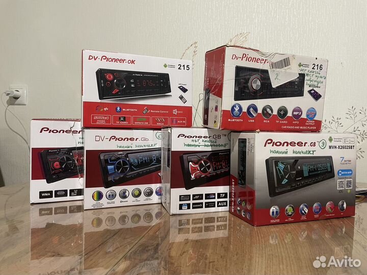 Автомагнитола Pioneer, 1 din, с Bluetooth