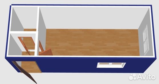 Вагончик бытовка металлическая 6х2,4х2,5м. (бк-8)