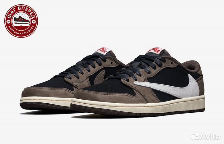 Кроссовки Travis Scott x Air Jordan 1 Low Mocha S