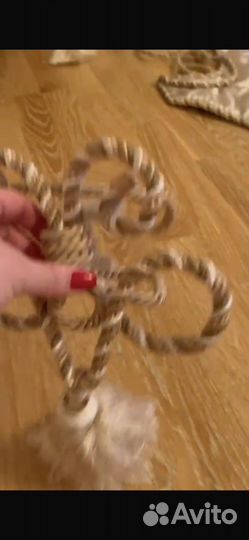 Ламбрекен из бархата и 2 держателя для штор