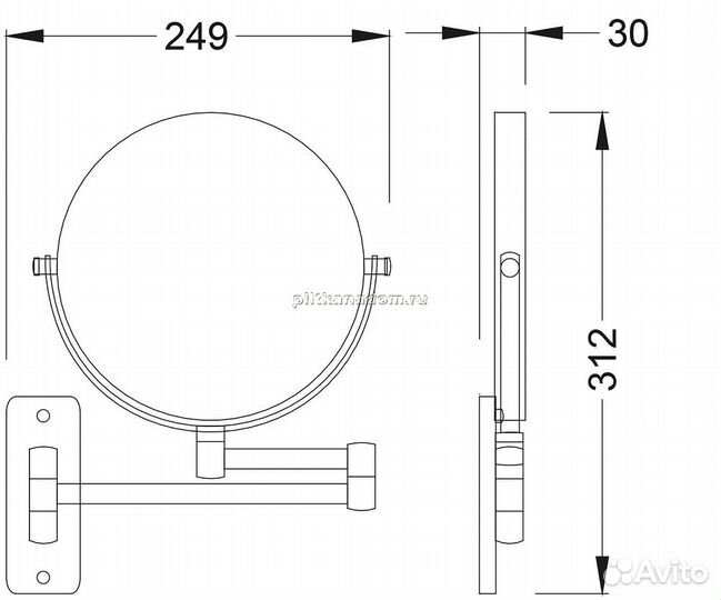 Timo Selene 17076/17 Зеркало золото матовое