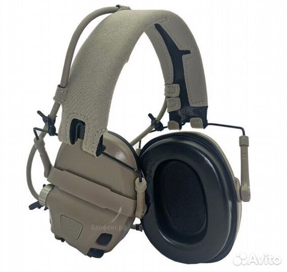 Гарнитура для рации активная тактическая с шумопод