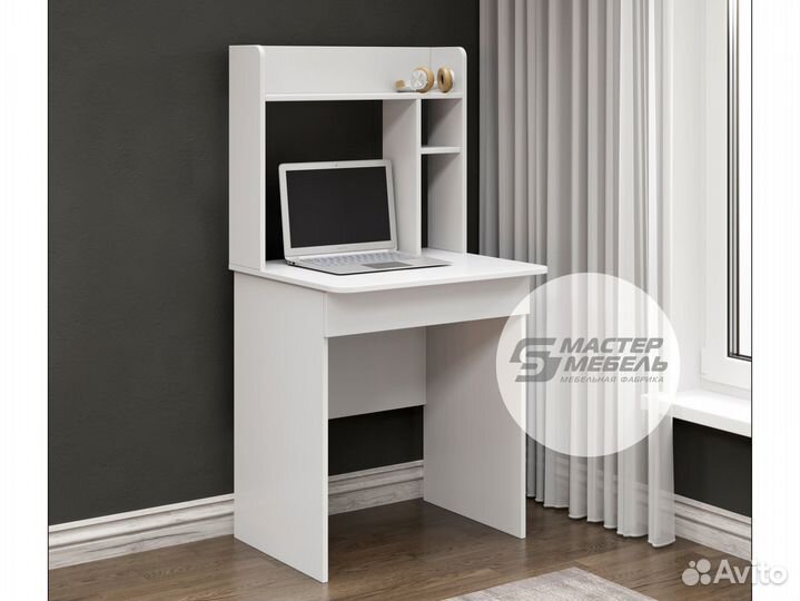 Стол компьютерный белый Бейсик