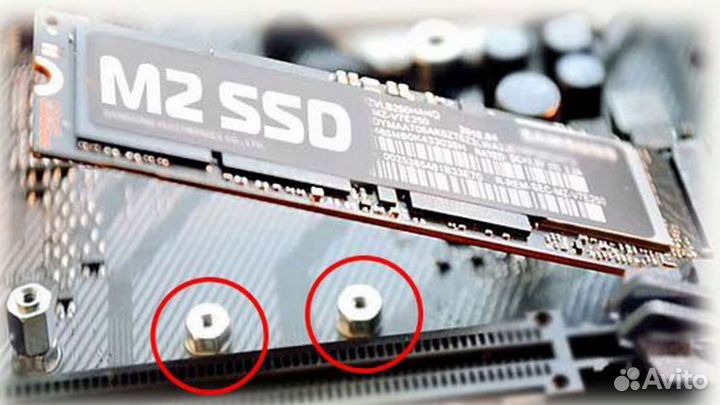Винт и стойка (крепеж) для SSD M2 диска NVMe