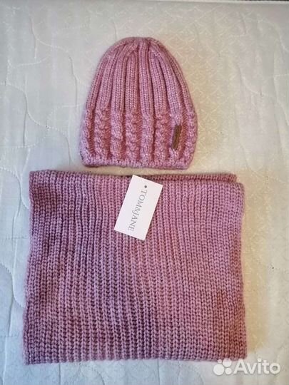 Новая с биркой Теплая шапка на флисе и снуд