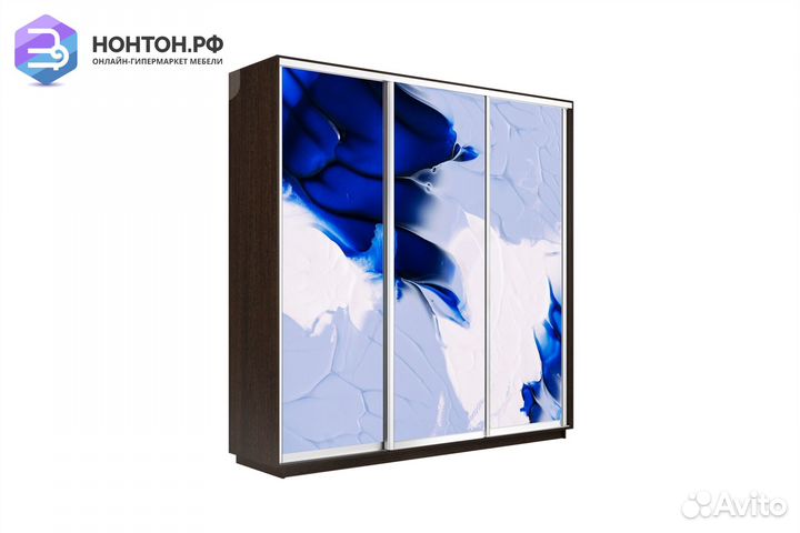 Шкаф-купе 3-х дверный Нонтон фото №1010 / венге