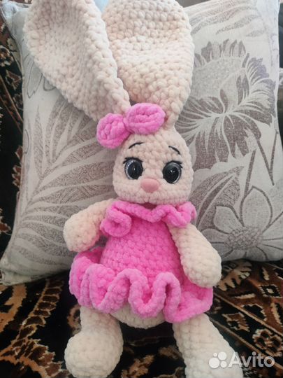 Мягкая игрушка плюшевая зайка