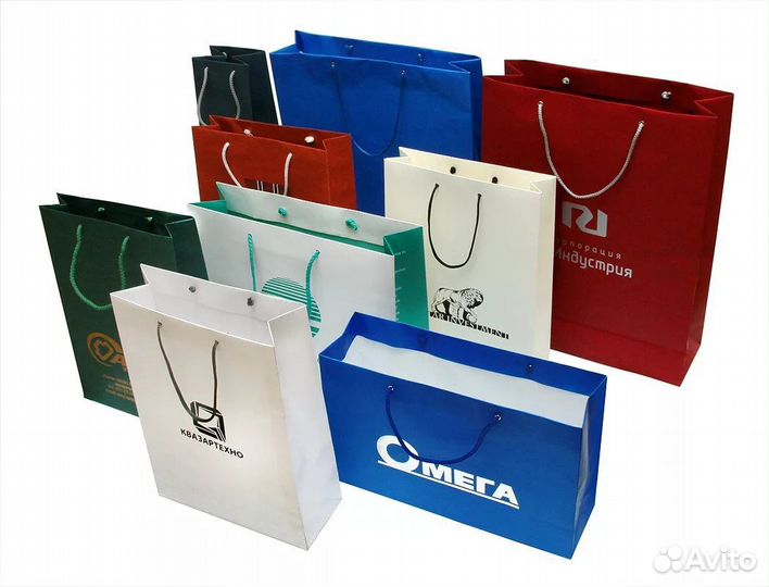 Изготовление пакетов с печатью логотипов и эмблем