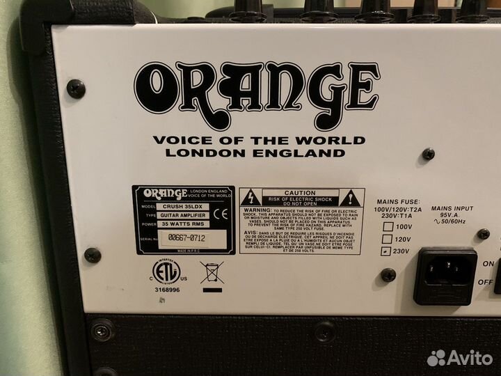 Гитарный комбоусилитель orange crush pix cr35ldx