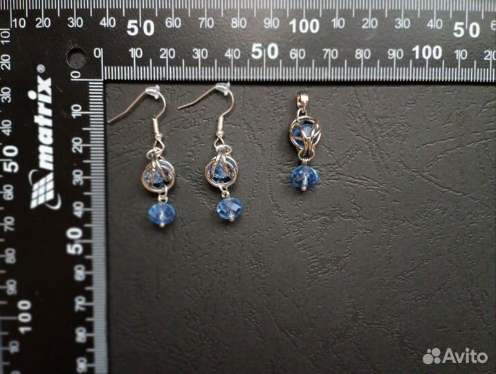 Комплект. Серьги и подвеска