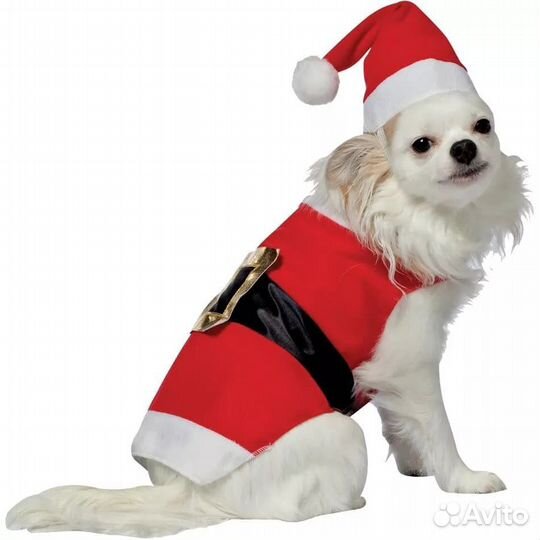 Костюм дед мороза для собачки