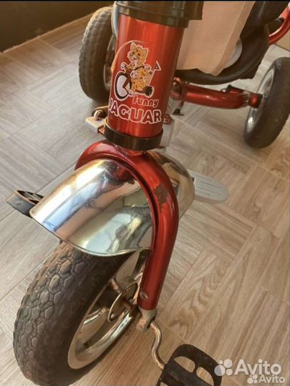 Велосипед коляска с ручкой funny jaguar