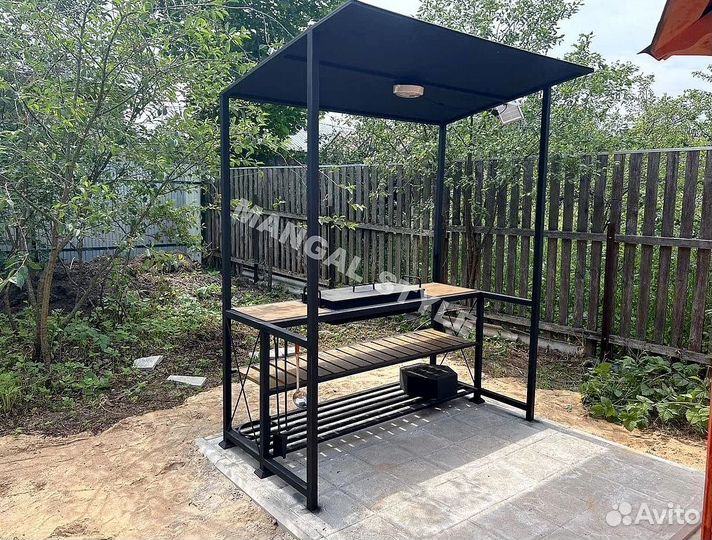 Мангал с крышей