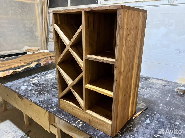 Тумба винная из массива лофт