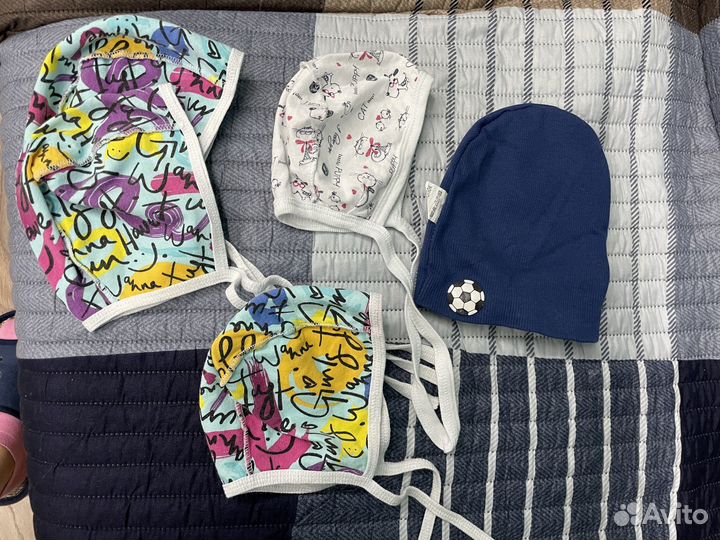 Чепчик для новорожденного тёплые