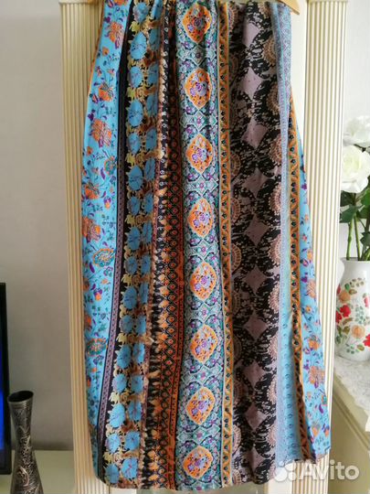 Отрез ткани натуральный штапель с люрексом Турция