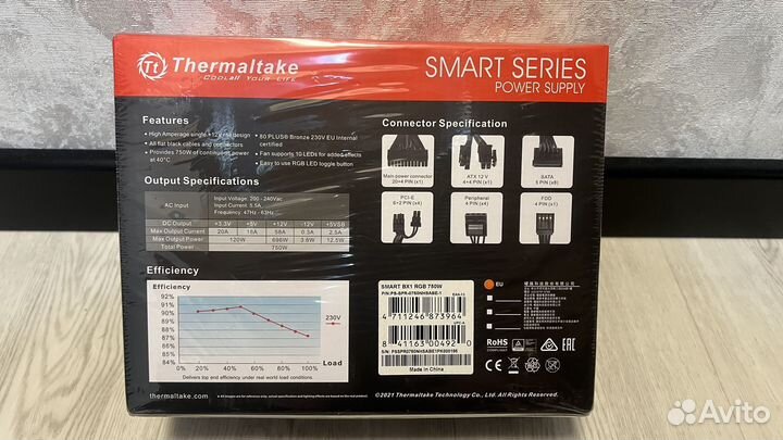 Блок питания Thermaltake smart BX1 RGB 750W