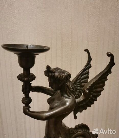 Статуэтка, подсвечник бронза большой