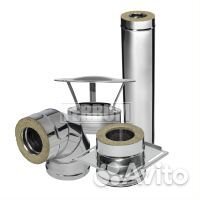 Сэндвич - Газоходы, дымоходы. D-150мм*210мм нерж