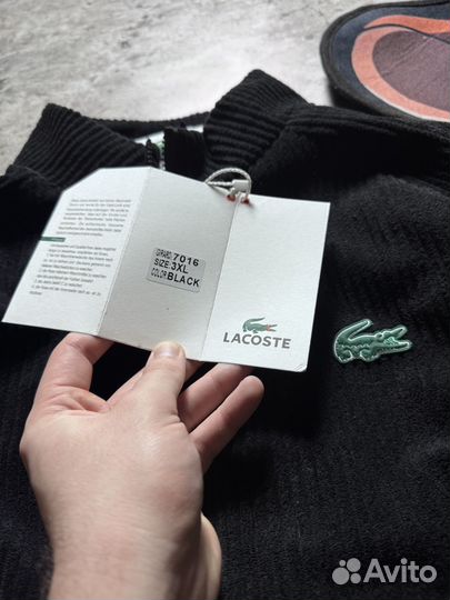 Вельветовая куртка Lacoste черная