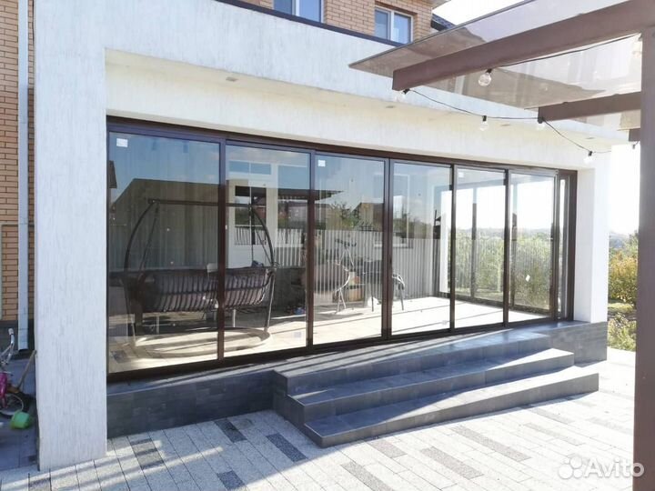 Алюминиевое остекление беседки/веранды