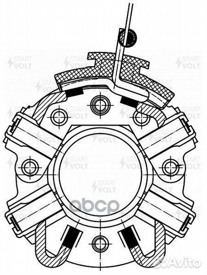 Щеточный узел стартера LADA 2110/2112 VBS0111 S