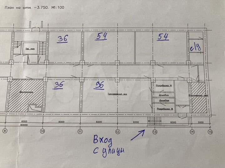 Помещения свободного назначения, склад 36,54,96 м2