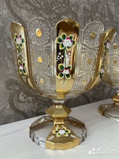 Ваза для фруктов хрусталь