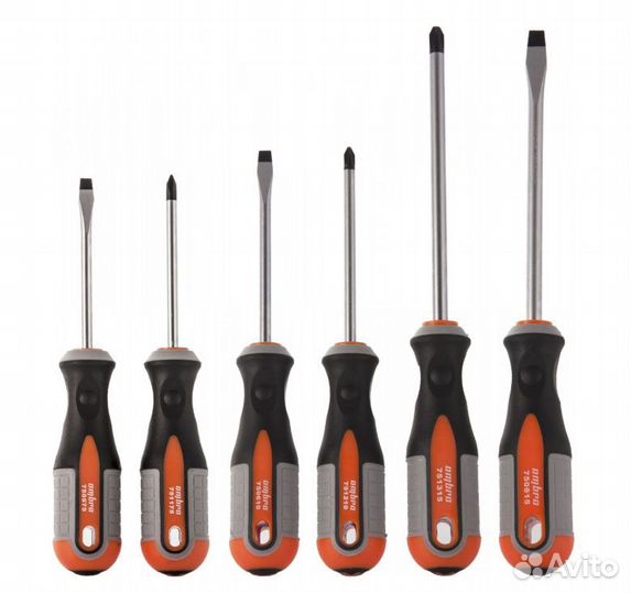 Набор отверток SL и PH, 6 предметов (Round Grip)