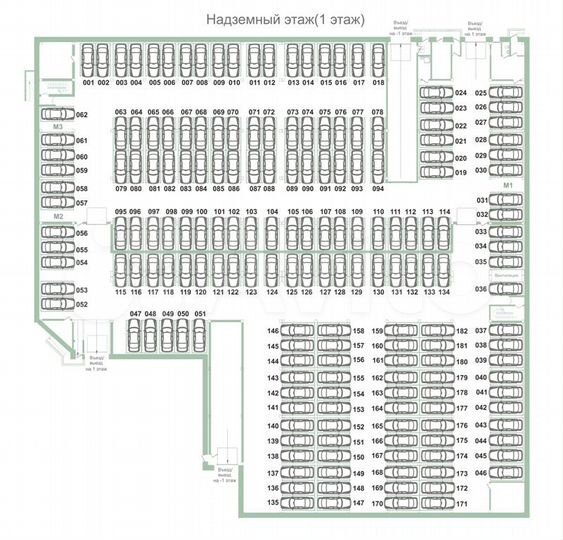 Машиноместо, 14 м²