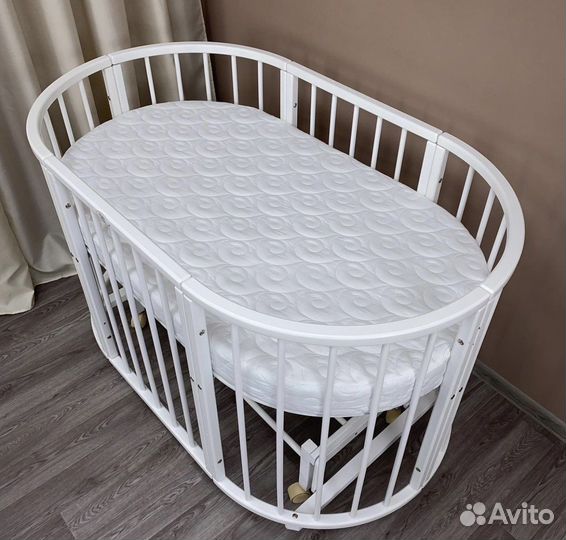 Детская кроватка трансформер 8 в 1 из бука