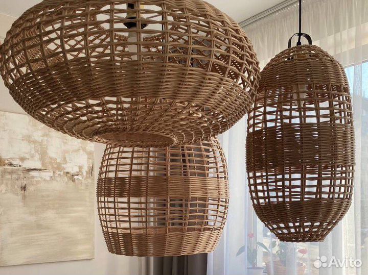 Абажур плетеный, большой