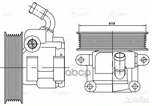 Насос гур для а/м Ford Transit (06) 2.4D (LPS